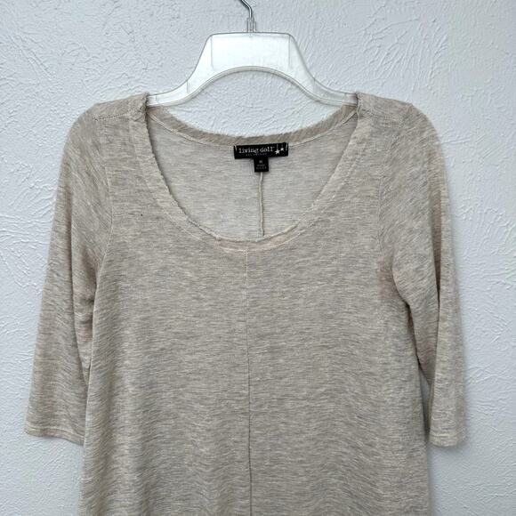 Living Doll Tan and Cream Shirt - Picture 2 of 6